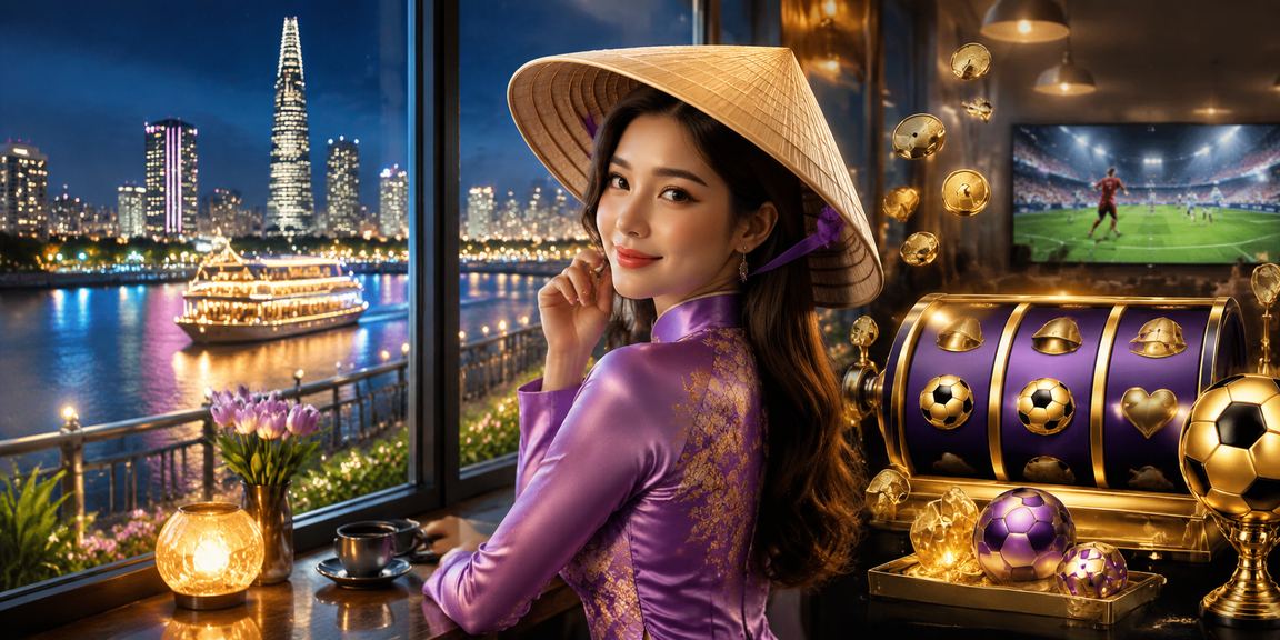 Người phụ nữ mặc áo dài tại TP.HCM tham gia slot game trực tuyến trên điện thoại di động