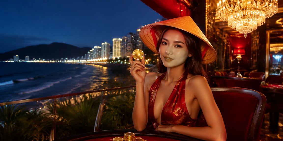 Người dùng Vũng Tàu đội nón lá xem kèo thể thao trên điện thoại bên bờ biển – trải nghiệm cược di động ax1500